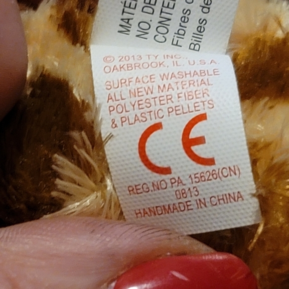 TY BEANIE BOOS Safari  Plush Stuffed Animal Purple Eyes - Picture 7 of 12